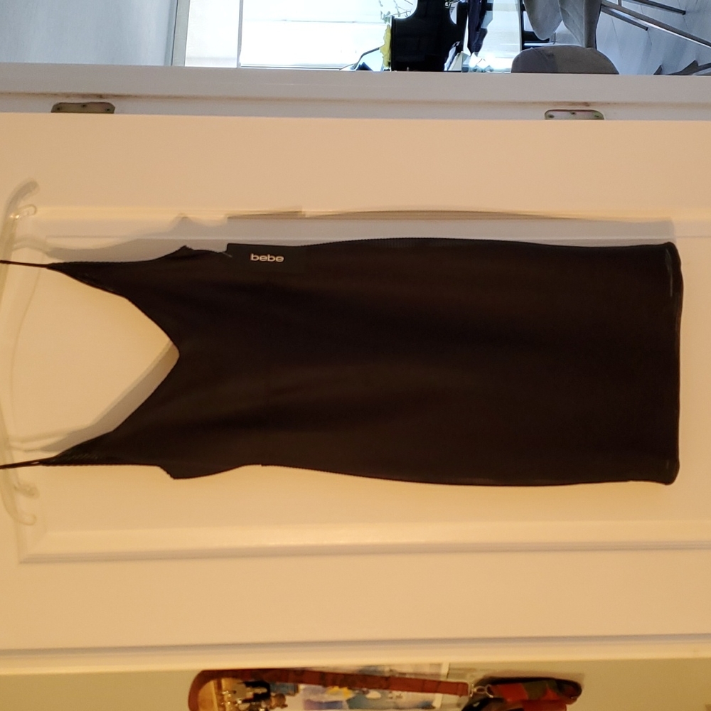 LBD Spaghetti Strap BEBE Cowl Back Neck Line Sz 6 NWT Super SEXY! EUC
